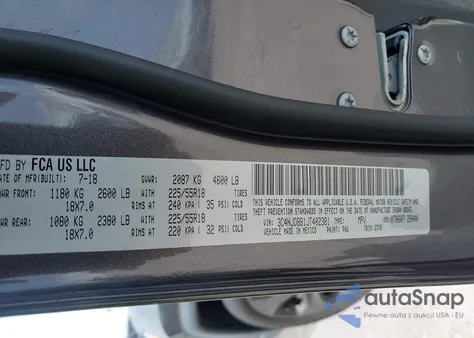 2018 Jeep Compass Altitude 4X4 из США, поврежденный, VIN 3C4NJDBB1JT402381